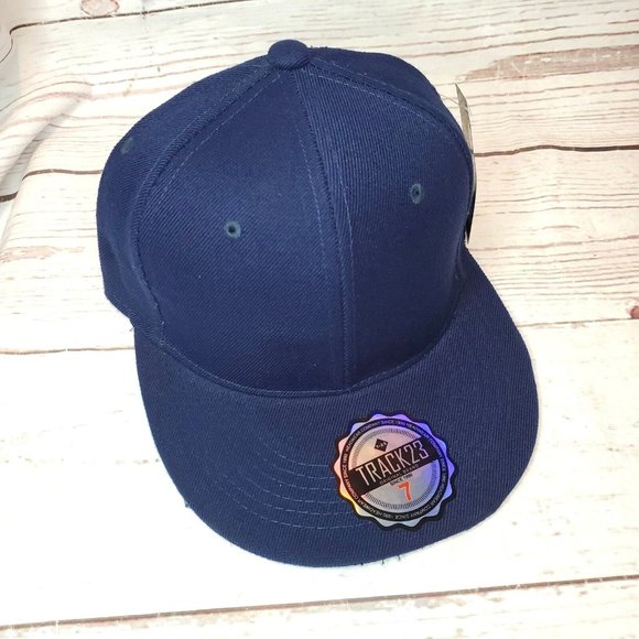 Track 23 Original Brand Solid Blue Fitted Hat Size 7 - Picture 1 of 11